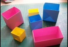 Мастер-класс упаковка подарка моделирование конструирование цельная коробочка с откидной крышкой бумага клей скотч